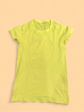 lululemon athletica Neon Lime Short Sleeve Performance Tee